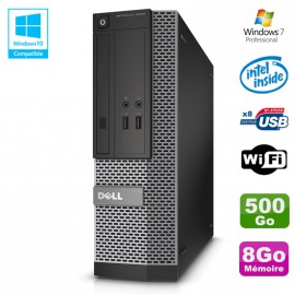 PC Dell Optiplex 3020 SFF Intel G3220 3GHz 8Go Disque 500Go DVD Wifi W7