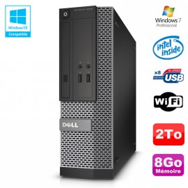 PC Dell Optiplex 3020 SFF Intel G3220 3GHz 8Go Disque 2To DVD Wifi W7