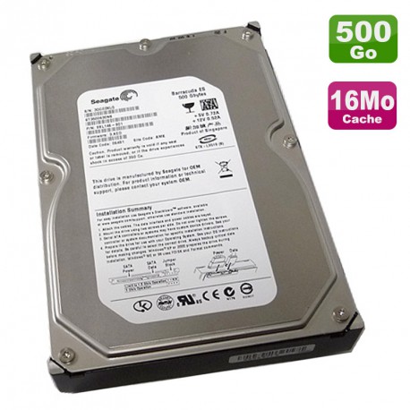 Disque Dur 500Go Seagate Barracuda ES ST3500630NS 3.5 Sata III 7200 RPM 16Mo