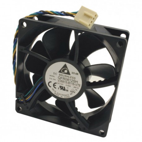 Ventilateur PC Delta QFR0812SH Fujitsu V26815-B116-V78 4-Pin 80x80x25mm