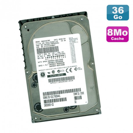 Disque Dur SCSI 36.7Go Fujitsu MAN3367MC CA05904-B20300DL Ultra160 10K RPM 8Mo