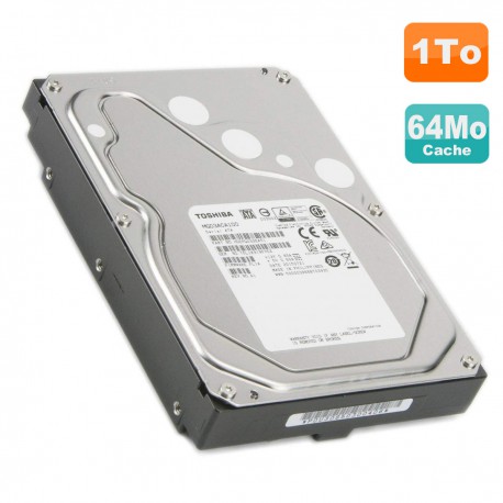 Disque Dur 1To SATA III 3.5" TOSHIBA MG03ACA100 HDEPQ03GEA51 FL1A 7200RPM 64Mo