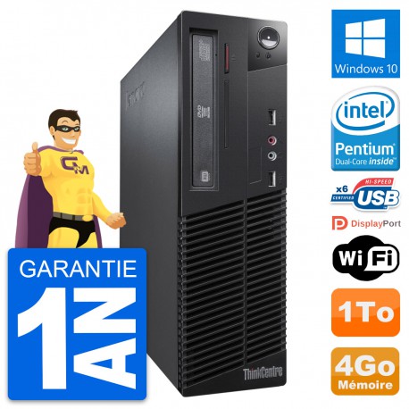 PC Lenovo ThinkCentre M73 SFF Intel G3220 RAM 4Go Disque 1To Windows 10 Wifi