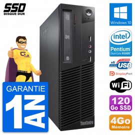 PC Lenovo ThinkCentre M73 SFF Intel G3220 RAM 4Go SSD 120Go Windows 10 Wifi