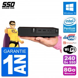 Ultra Mini PC Dell 3020 Micro USFF G3250T RAM 8Go SSD 240Go Windows 10 Wifi