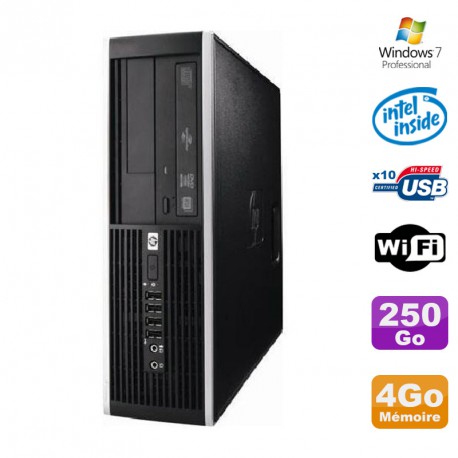 PC HP Elite 6000 Pro SFF E5400 2.7Ghz 4Go Disque 250Go WIFI W7 Pro