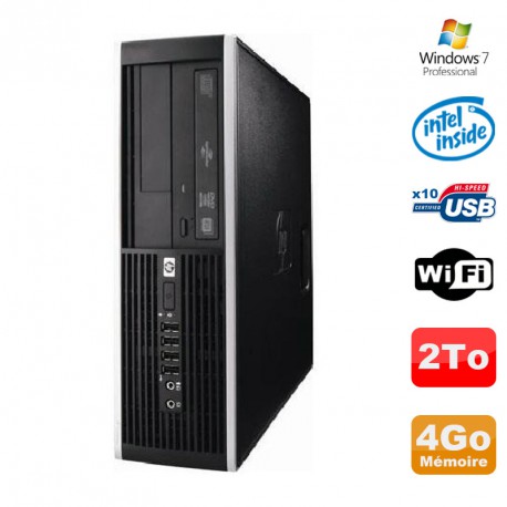 PC HP Elite 6000 Pro SFF E5400 2.7Ghz 4Go Disque 2To WIFI W7 Pro