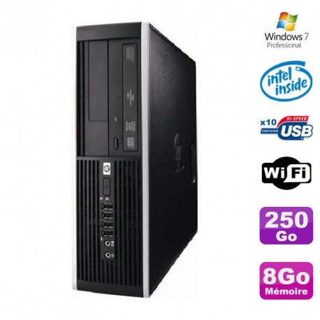 PC HP Elite 6000 Pro SFF E5400 2.7Ghz 8Go Disque 250Go WIFI W7 Pro