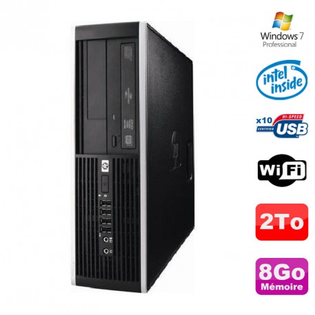 PC HP Elite 6000 Pro SFF E5400 2.7Ghz 8Go Disque 2To WIFI W7 Pro