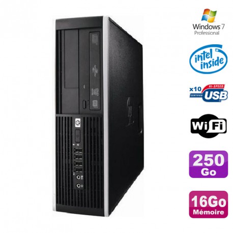 PC HP Elite 6000 Pro SFF E5400 2.7Ghz 16Go Disque 250Go WIFI W7 Pro