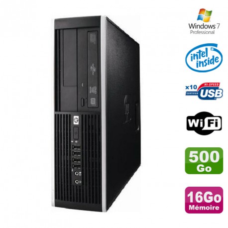 PC HP Elite 6000 Pro SFF E5400 2.7Ghz 16Go Disque 500Go WIFI W7 Pro