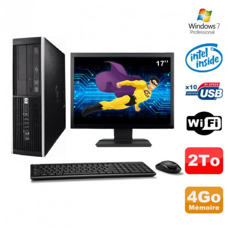 Lot PC HP Elite 6000 Pro SFF E5400 2.7Ghz 4Go Disque 2To WIFI W7 Pro + Ecran 17"