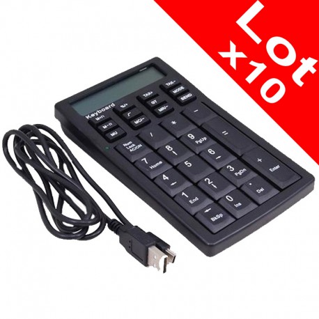 Lot x10 Pavé Numérique Usb PC Portable Calculatrice R-720172-2 AS-2169 Laptop