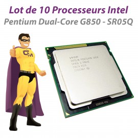 Lot x10 Processeurs CPU Intel Pentium G850 SR05Q 2.9Ghz 5GT/s LGA1155 Dual Core