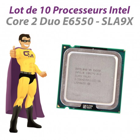 Lot x10 Processeurs CPU Intel Core 2 Duo E6550 SLA9X 2.33Ghz 4Mo 1333Mhz LGA775