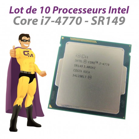 Lot x10 Processeurs CPU Intel Core I7-4770 3.4Ghz 8Mo SR149 FCLGA1150 Quad Core