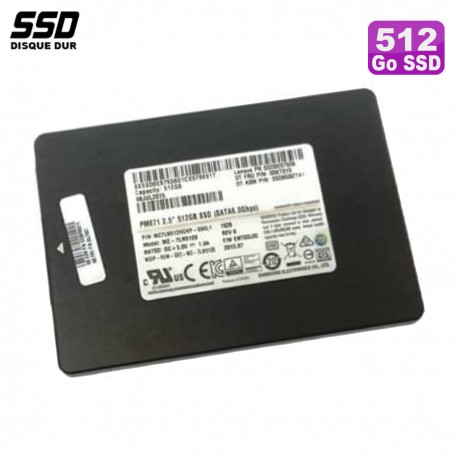 SSD 512Go Samsung MZ-7LN5120 MZ7LN512HCHP-000L1 SSD0E97936 00KT010 SSD0G62741