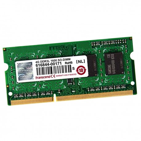 4Go RAM Transcend TS512MSK64W6H SODIMM DDR3 PC3L-12800S 1600Mhz 1Rx8 1.35v CL11