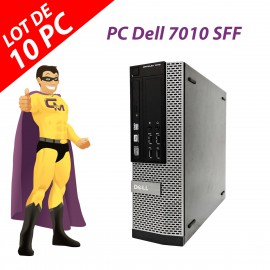 Lot x10 PC Dell OptiPlex 7010 SFF Intel G2020 RAM 4Go Disque 250Go Windows 10