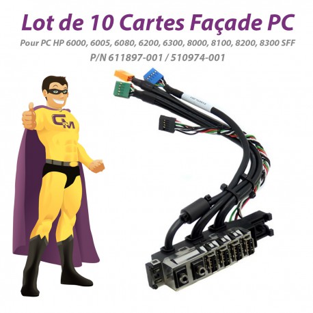 Carte Façade PC HP 6000 6005 6080 Pro Elite 8000 8100 SFF 510974-001 4xUSB Audio