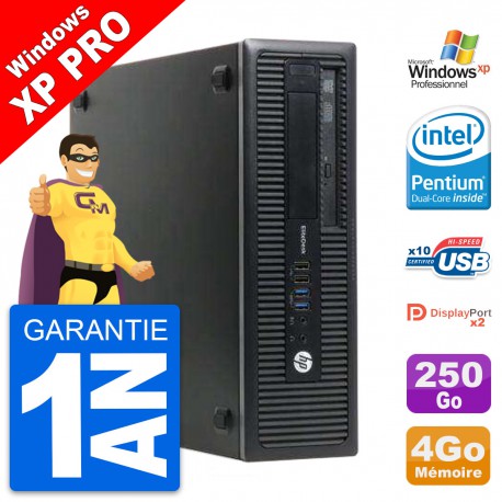 PC HP EliteDesk 800 G1 Intel G3220 RAM 8Go Disque Dur 250Go Windows 10 Wifi