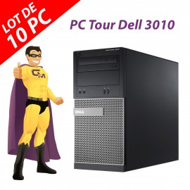 Lot x10 PC Dell OptiPlex 3010 MT G2020 RAM 4Go Disque 250Go HDMI Windows 10 Wifi