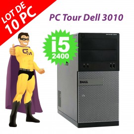 Lot x10 PC Dell OptiPlex 3010 MT G2020 RAM 4Go Disque 250Go HDMI Windows 10 Wifi