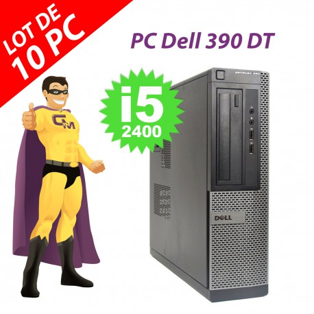 Lot x10 PC Dell OptiPlex 390 DT i5-2400 RAM 4Go Disque 250Go HDMI Windows 10