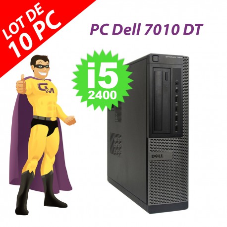 Lot 10x PC Dell OptiPlex 7010 DT Intel i5-2400 RAM 4Go Disque 250Go Windows 10