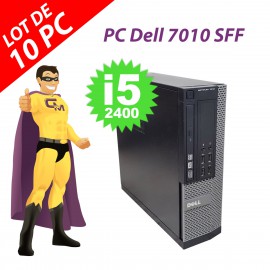 Lot x10 PC Dell OptiPlex 7010 SFF Intel i5-2400 RAM 4Go Disque 250Go Windows 10