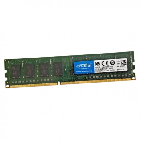 8Go RAM Crucial CT102464BD160B.C16FED PC3L-12800U 1600Mhz DDR3 240Pin 1.35v CL11