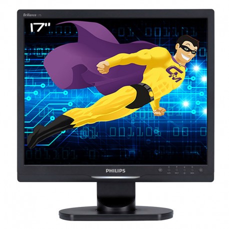 Ecran PC Pro 17" PHILIPS 17S1SB LCD TFT VGA DVI 1280x1024 60Hz VESA 43cm 5:4