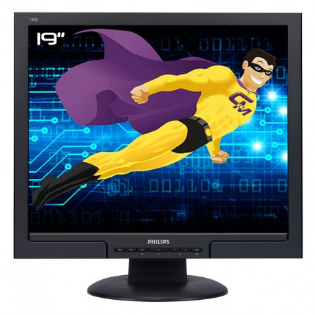 Ecran PC Pro 19" PHILIPS 190S8FB MNS8190T LCD TFT VGA DVI VESA 1280x1024 48cm