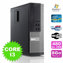 PC Dell Optiplex 990 SFF I3-2120 3.3GHz 8Go Disque 480Go SSD DVD Wifi W7