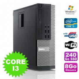 PC Dell Optiplex 990 SFF I3-2120 3.3GHz 8Go Disque 240Go SSD DVD Wifi W7