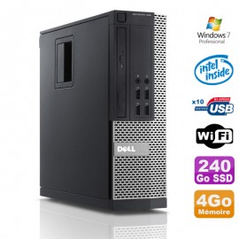 PC Dell Optiplex 990 SFF Intel G630 2.7GHz 4Go Disque 240Go SSD DVD Wifi W7