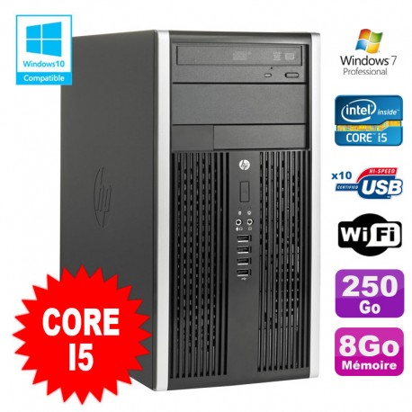 PC Tour HP Elite 8200 Core I5 3.1Ghz 8Go Disque 250Go Graveur WIFI Win 7