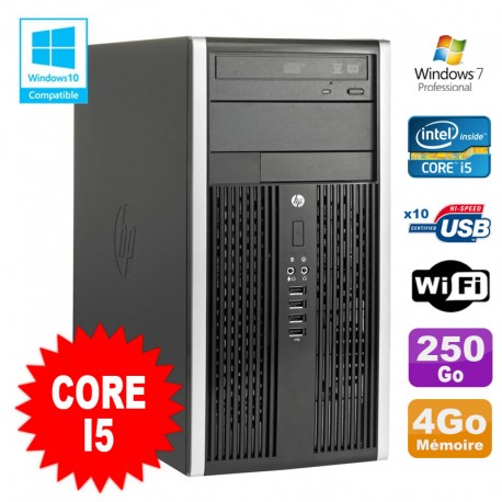 PC Tour HP Elite 8200 Core I5 3.1Ghz 4Go Disque 250Go Graveur WIFI Win 7