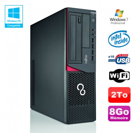 PC Fujitsu E720 E85+ SFF G3220 3GHz 8Go 2000Go Graveur WIFI W7