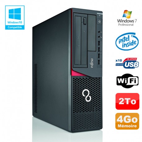 PC Fujitsu E720 E85+ SFF G3220 3GHz 4Go 2000Go Graveur WIFI W7