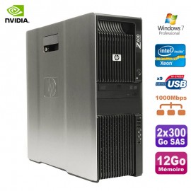 HP WorkStation Z600 Xeon E5540 2.53Ghz 12Go 2x300Go SAS Graveur Quadro FX3800 W7
