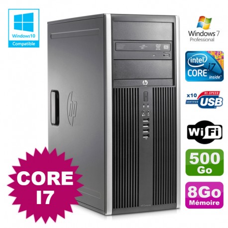 PC Tour HP Elite 8100 MT Core I7-860 8Go 500Go Graveur WIFI Win 7