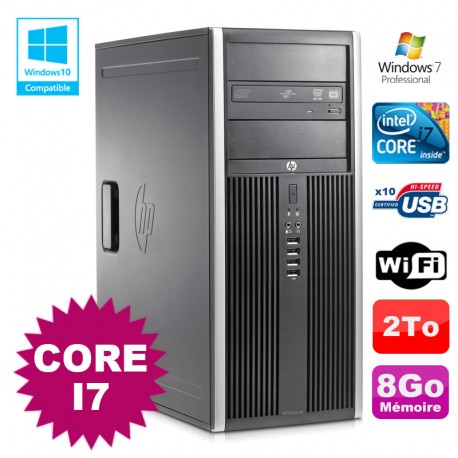 PC Tour HP Elite 8100 MT Core I7-860 8Go 2To Graveur WIFI Win 7