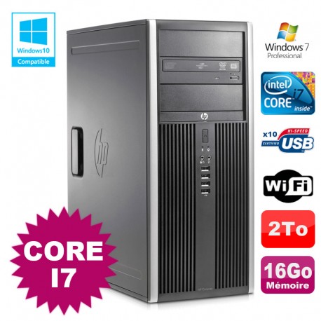 PC Tour HP Elite 8100 MT Core I7-860 16Go 2To Graveur WIFI Win 7