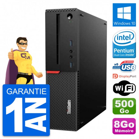 PC Lenovo ThinkCentre M700 SFF Intel G4400 RAM 8Go Disque 500Go Windows 10 Wifi