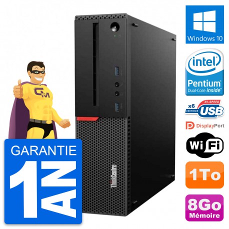 PC Lenovo ThinkCentre M700 SFF Intel G4400 RAM 8Go Disque 1To Windows 10 Wifi