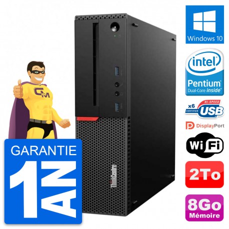 PC Lenovo ThinkCentre M700 SFF Intel G4400 RAM 8Go Disque 2To Windows 10 Wifi