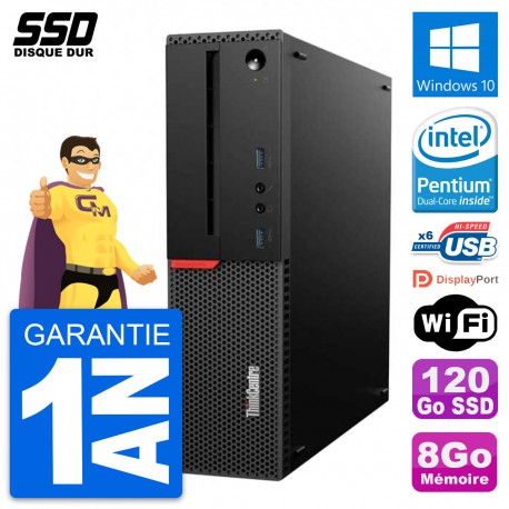 PC Lenovo ThinkCentre M700 SFF Intel G4400 RAM 8Go SSD 120Go Windows 10 Wifi