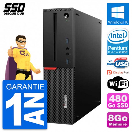 PC Lenovo ThinkCentre M700 SFF Intel G4400 RAM 8Go SSD 480Go Windows 10 Wifi