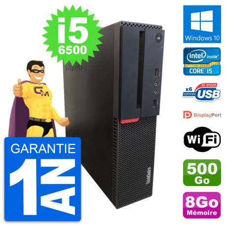 PC Lenovo ThinkCentre M700 SFF Core i5-6500 RAM 8Go Disque 500Go Windows 10 Wifi